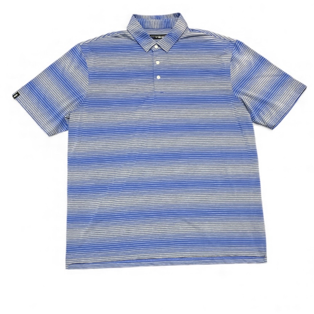 Men's Carnoustie Tech Performance Flex Golf Polo Shirt Stripes XL